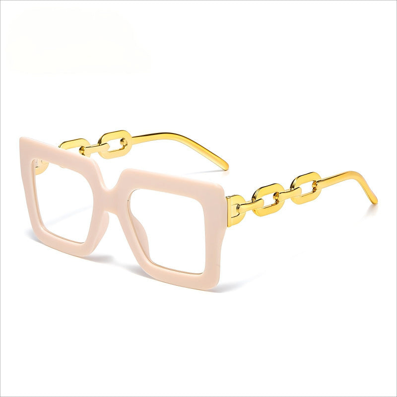 🎈🎈Lastday 70%OFF-Women’s Oversized Square Chain Reading Glasses(1set-6pcs)
