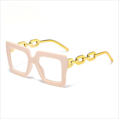 🎈🎈Lastday 70%OFF-Women’s Oversized Square Chain Reading Glasses(1set-6pcs)