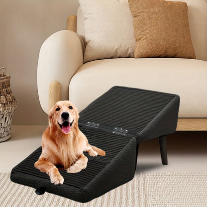 🐶2-in-1 Convertible Wooden Home Step Stool Dog Ramp Stairs