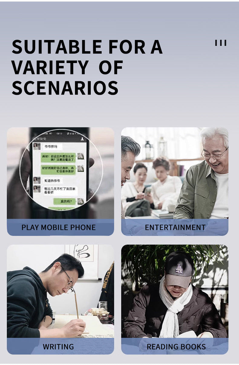 🎈🎈Lastday 70%OFF-Women’s Oversized Square Chain Reading Glasses(1set-6pcs)