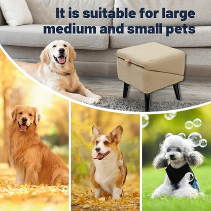 🐶2-in-1 Convertible Wooden Home Step Stool Dog Ramp Stairs