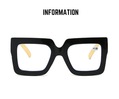 🎈🎈Lastday 70%OFF-Women’s Oversized Square Chain Reading Glasses(1set-6pcs)