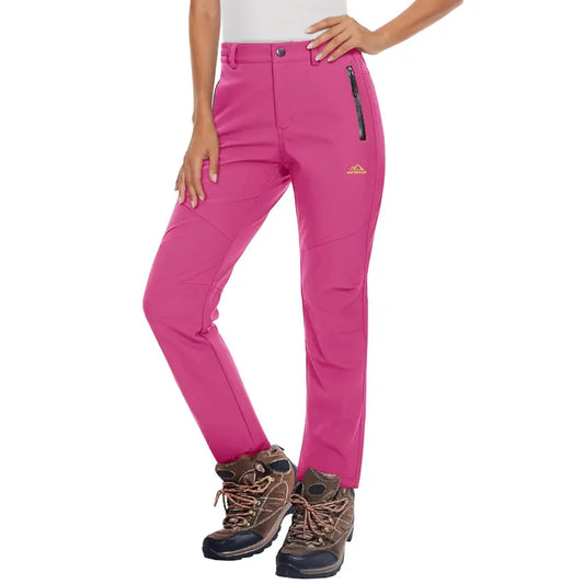 Women's Fleece-Lined Waterproof Softshell Pants ❄️ Perfect for Skiing & Hiking
