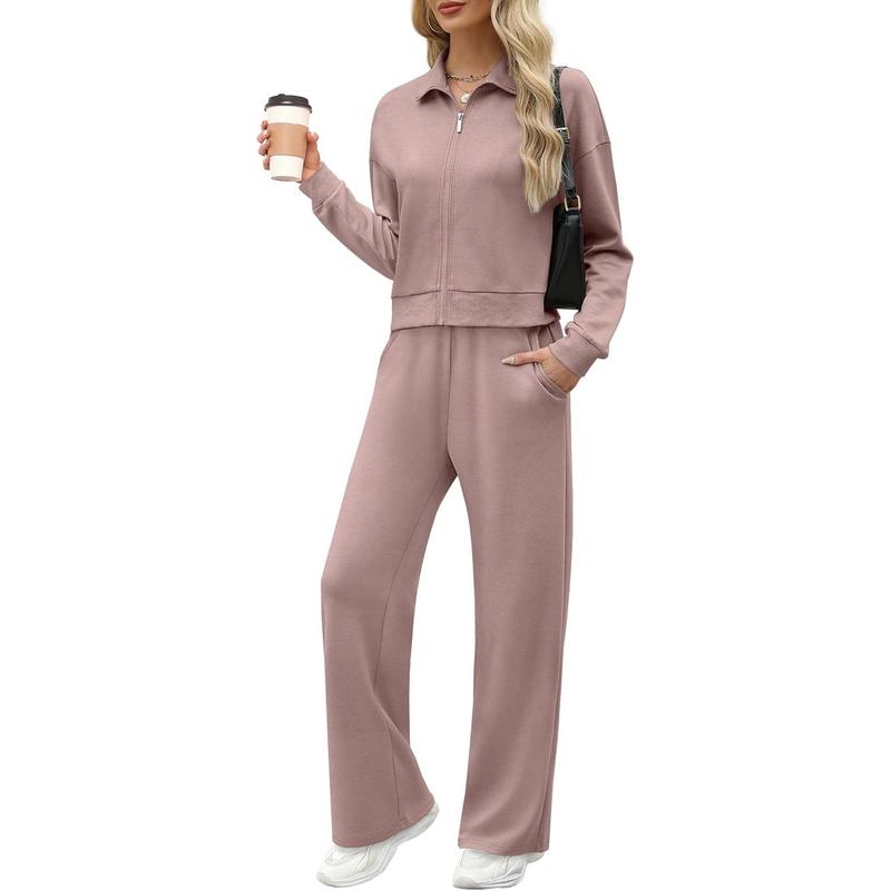 WIHOLL Women’s Lounge Set – 2-Piece Sweatshirt & Wide-Leg Sweatpants ✨