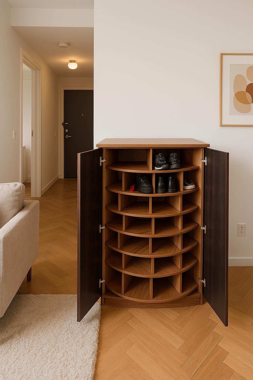 💪High-end quality🎁Clearance sale Large capacity rotating shoe rack