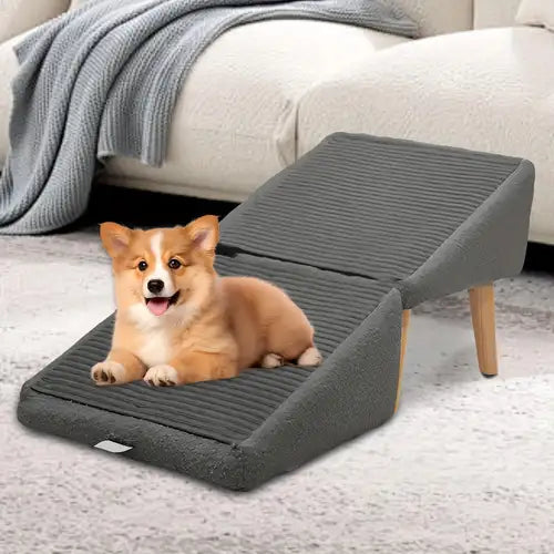 🐶2-in-1 Convertible Wooden Home Step Stool Dog Ramp Stairs