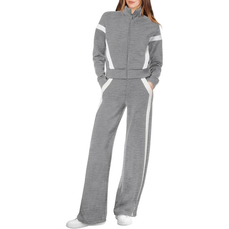 WIHOLL Women’s Lounge Set – 2-Piece Sweatshirt & Wide-Leg Sweatpants ✨
