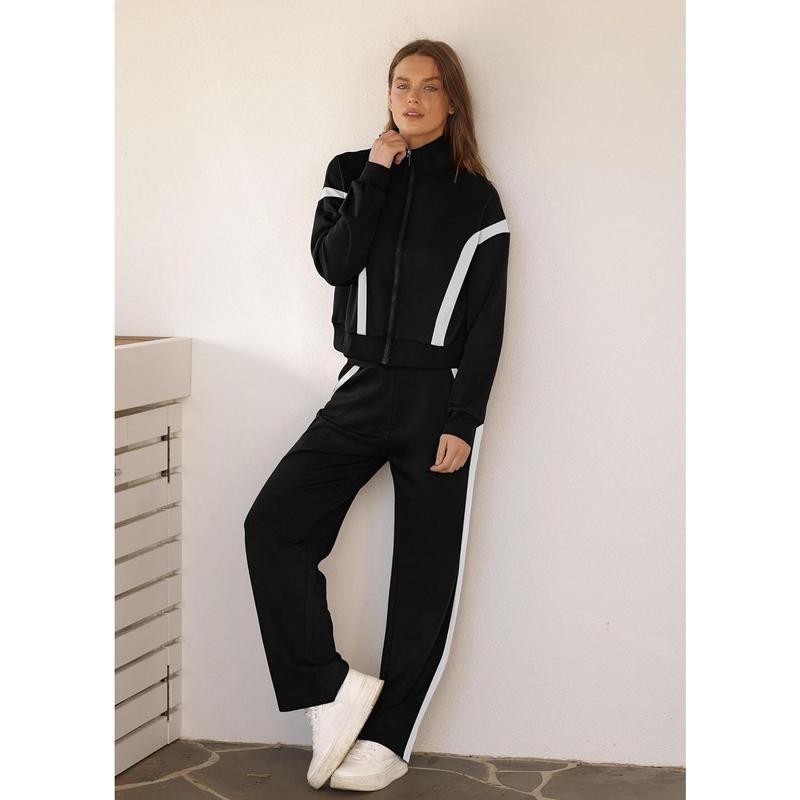 WIHOLL Women’s Lounge Set – 2-Piece Sweatshirt & Wide-Leg Sweatpants ✨