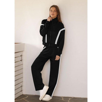 WIHOLL Women’s Lounge Set – 2-Piece Sweatshirt & Wide-Leg Sweatpants ✨
